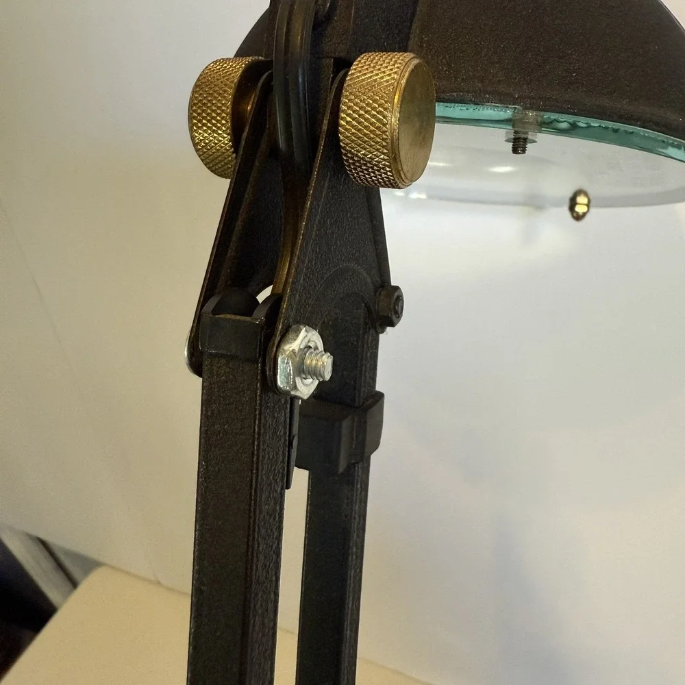 Dynasty Classics Articulated Neck Black Office Desk Lamp Adjustable Tested Works